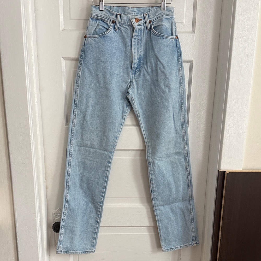 Wrangler light blue straight leg jeans